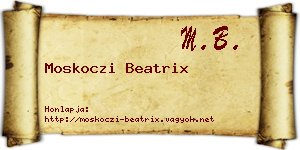 Moskoczi Beatrix névjegykártya