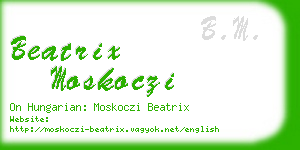 beatrix moskoczi business card